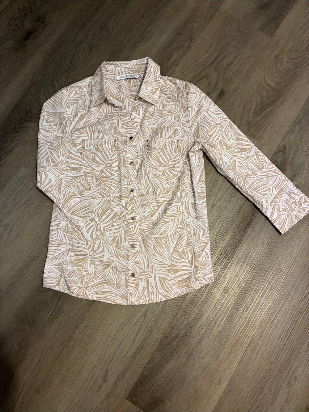 Emily Daniels Leaf Print Blouse